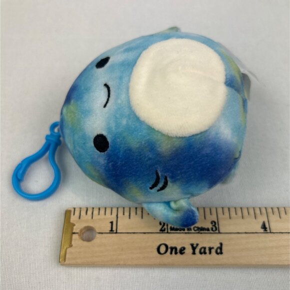 Squishmallows Sealife Squad Luther the Shark 3in Blue Tye Dye Clip On Plush - Picture 7 of 7